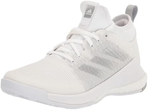 adidas Crazyflight Tênis feminino de vôlei médio, Branco/Prata